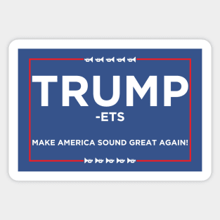 Vote Trumpets 2016 (Donald Trump Logo - White) Sticker